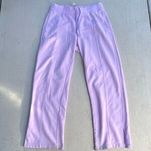 ALO Accolade Straight Leg Sweatpants SugarPlum WM Larg Heavy French Terry Fabric